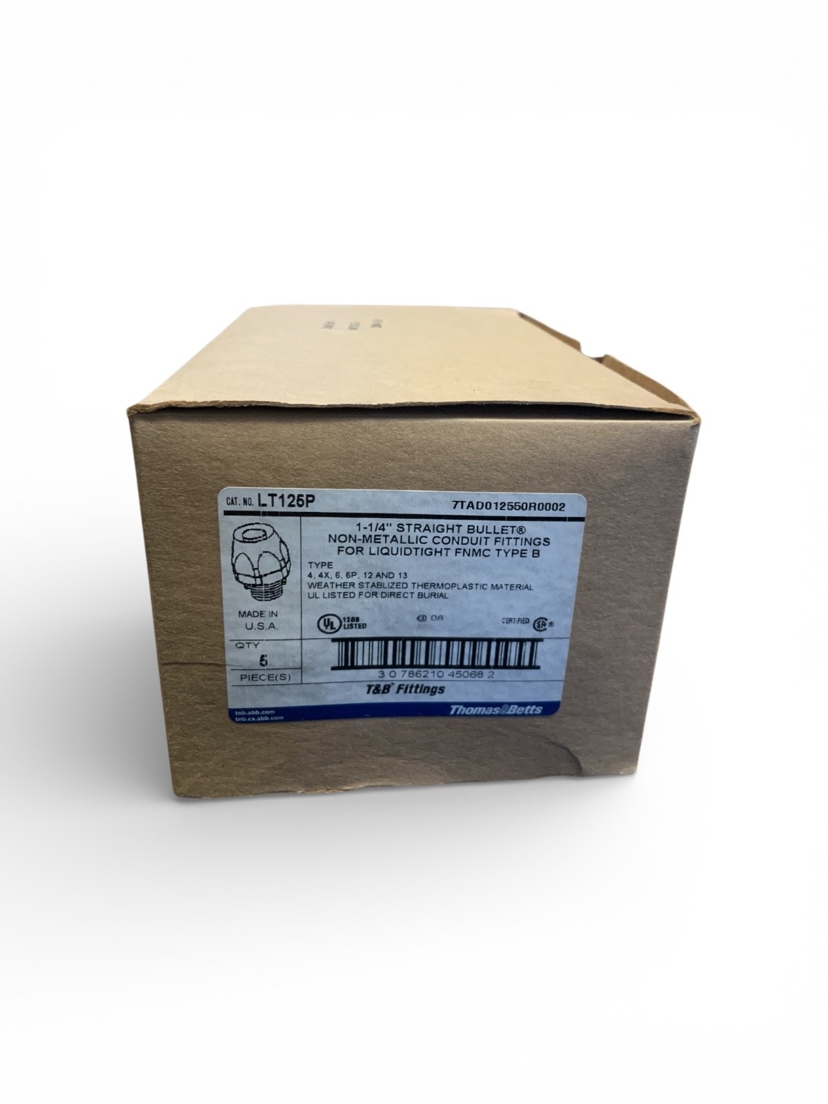 THOMAS & BETTS LT125P TYPE B LT CONNECTOR 1-1/4. 5 PCS