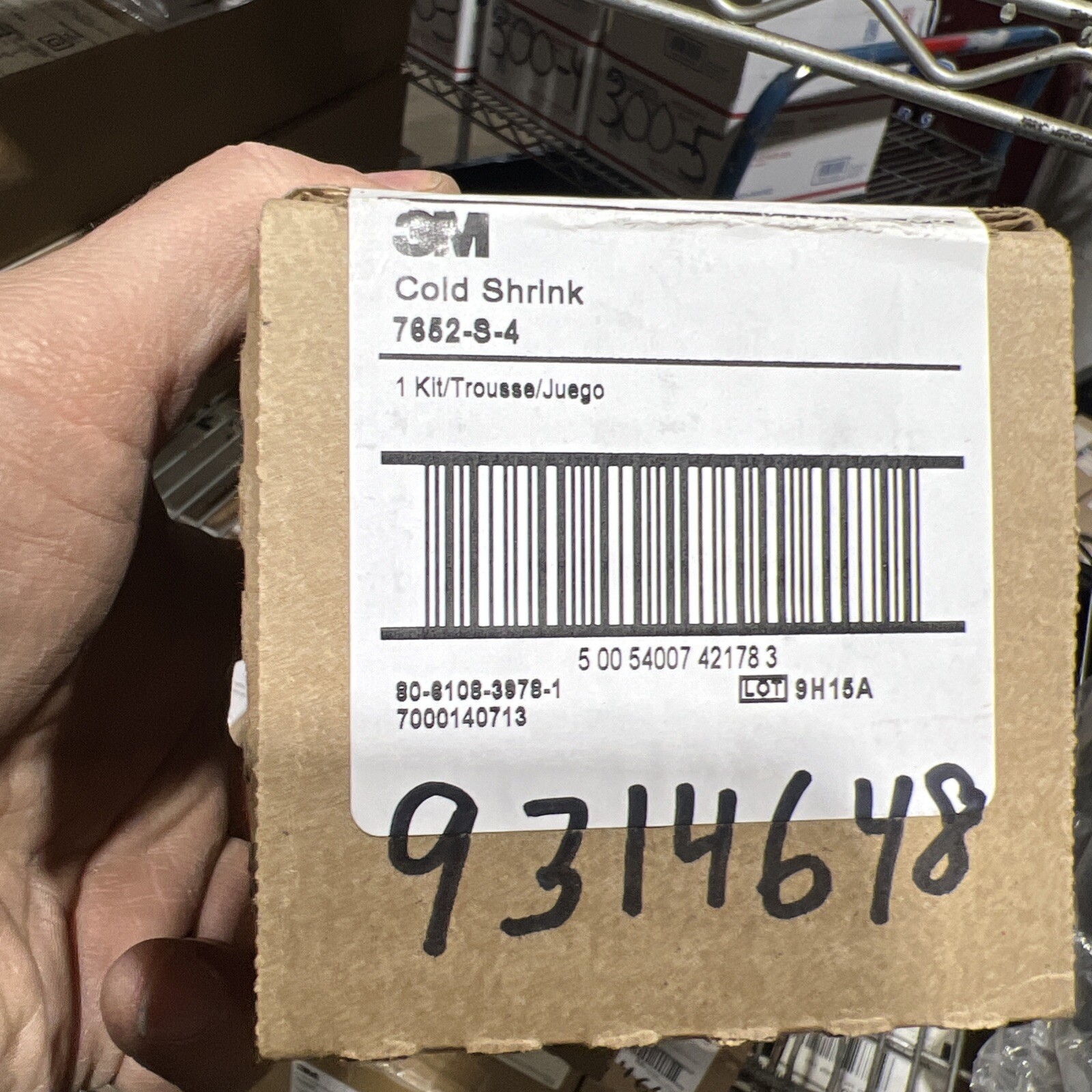3M 7652-S-4 Cold Shrink QT-III Termination Kit. Nos Surplus. Used By Dates Vary