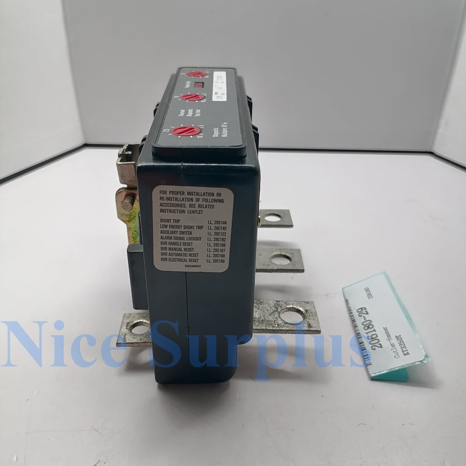 Cutler-Hammer Circuit Breaker Trip Unit KT3250T #206180-29