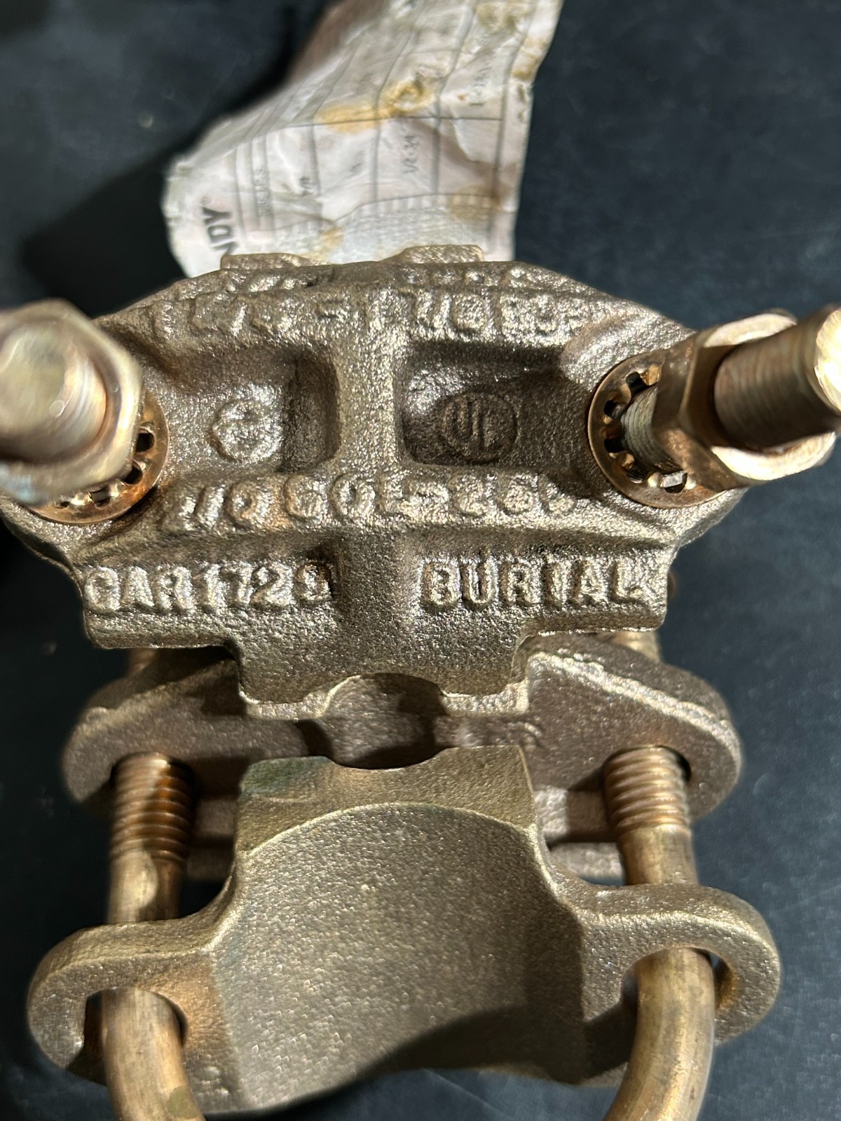 BURNDY GAR 1729 1-1/2″ Pipe GROUND CONNECTOR *MADE IN USA* QTY (1)