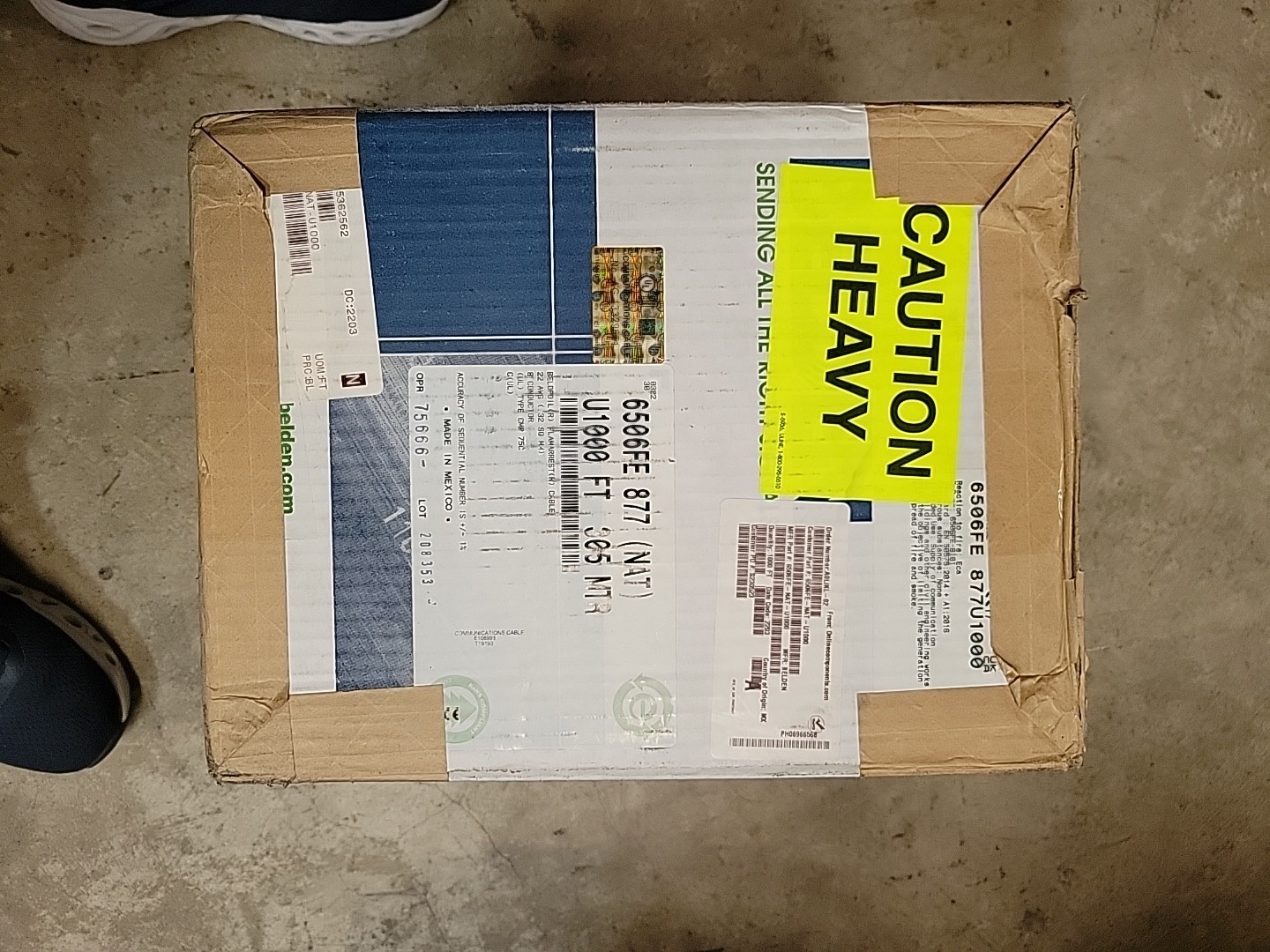 BELDEN 6506FE 1000ft Feeder Pack Box Still Full 1000ft 8 Cond 22 Ga Shielded