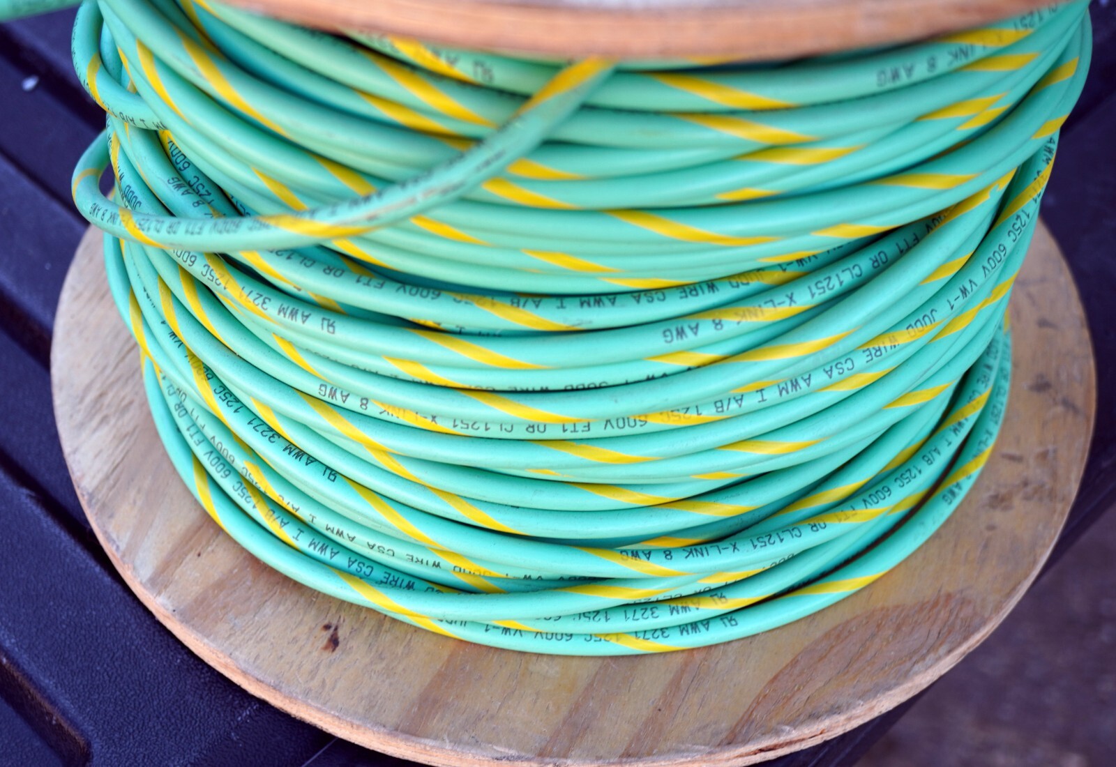 8 AWG GREEN/YELLOW STRIPE 19 STRANDS COPPER GROUND WIRE 100′ FT *USA Seller*