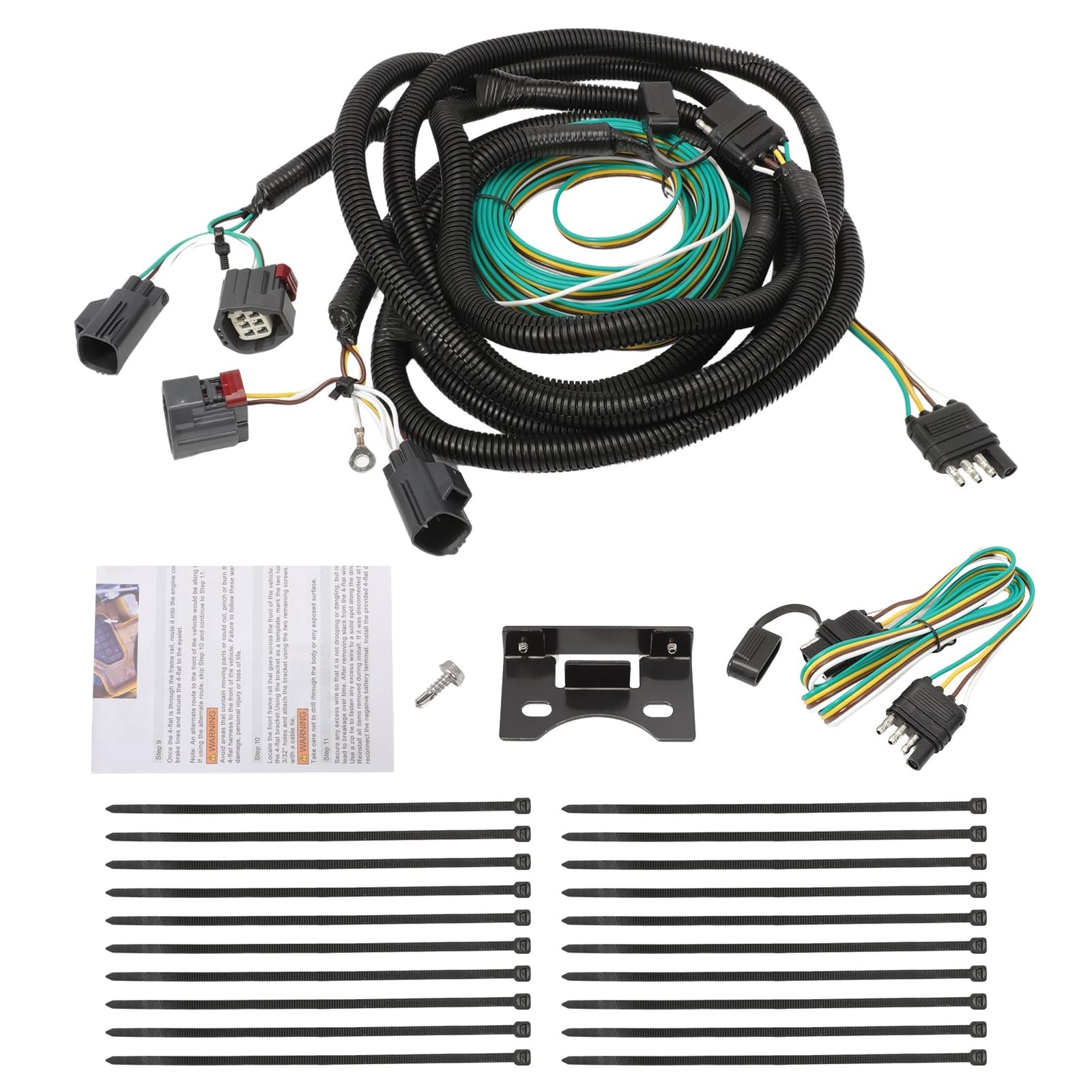 58903 Custom Fit 4 Way RV Towed Vehicle Wiring Trailer Harness Compatible wit…