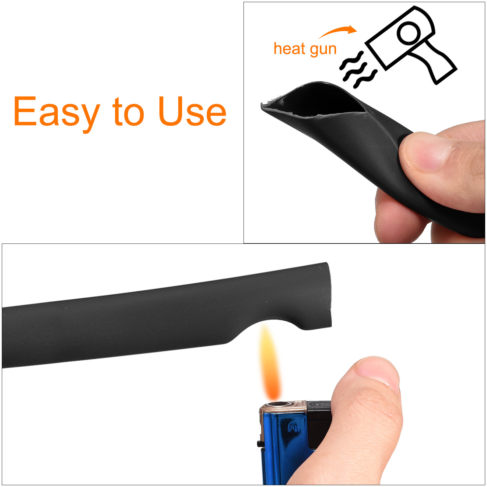 Heat Shrink Tubing 3:1 Ratio 1/8 Inch Dia 50ft Adhesive Lined Dual Wall Black