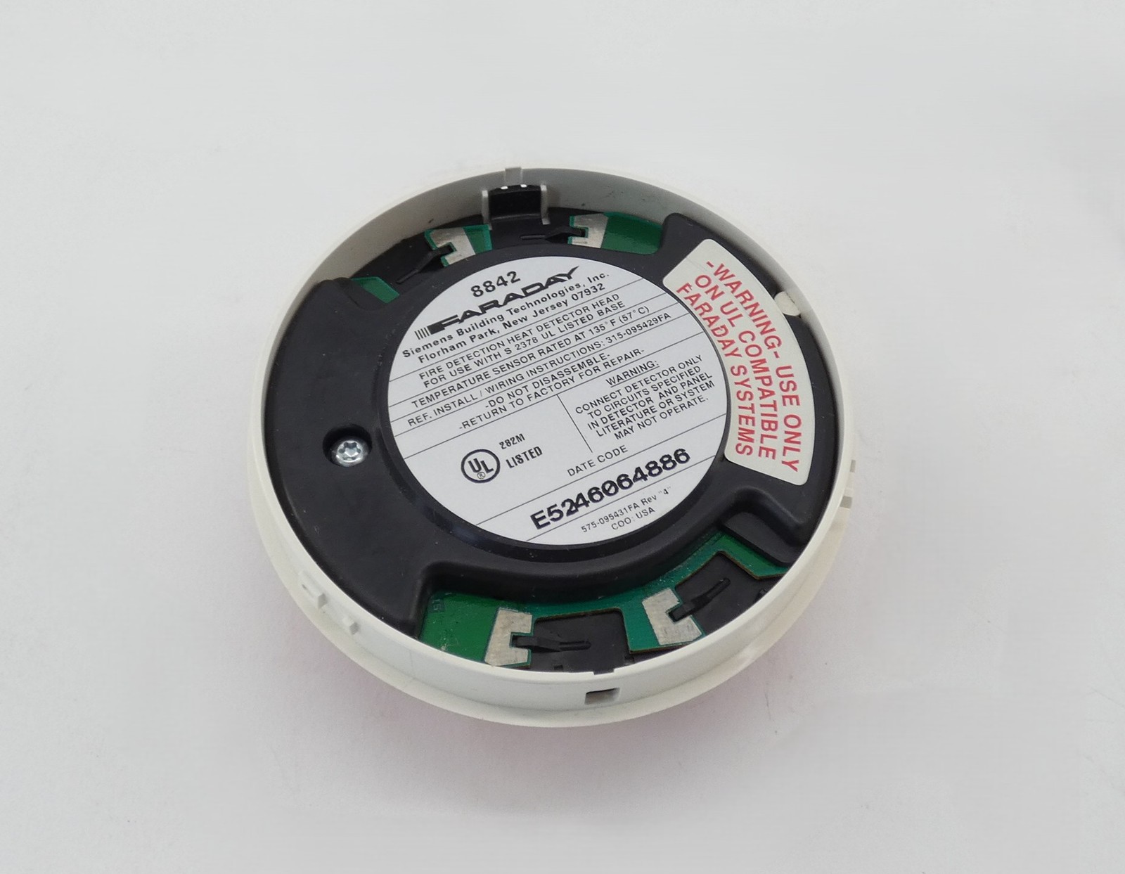Faraday 500-095430FA Model 8842 Thermal Fire Detector – NEW Surplus!
