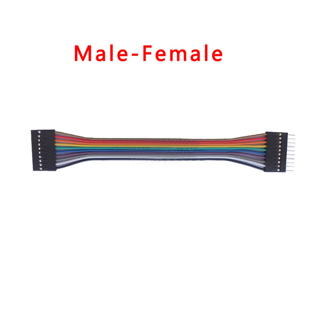 1x2P-2x20P Male-Female Single/Double Row DuPont 2.54mm Rainbow Cable Jumper Wire