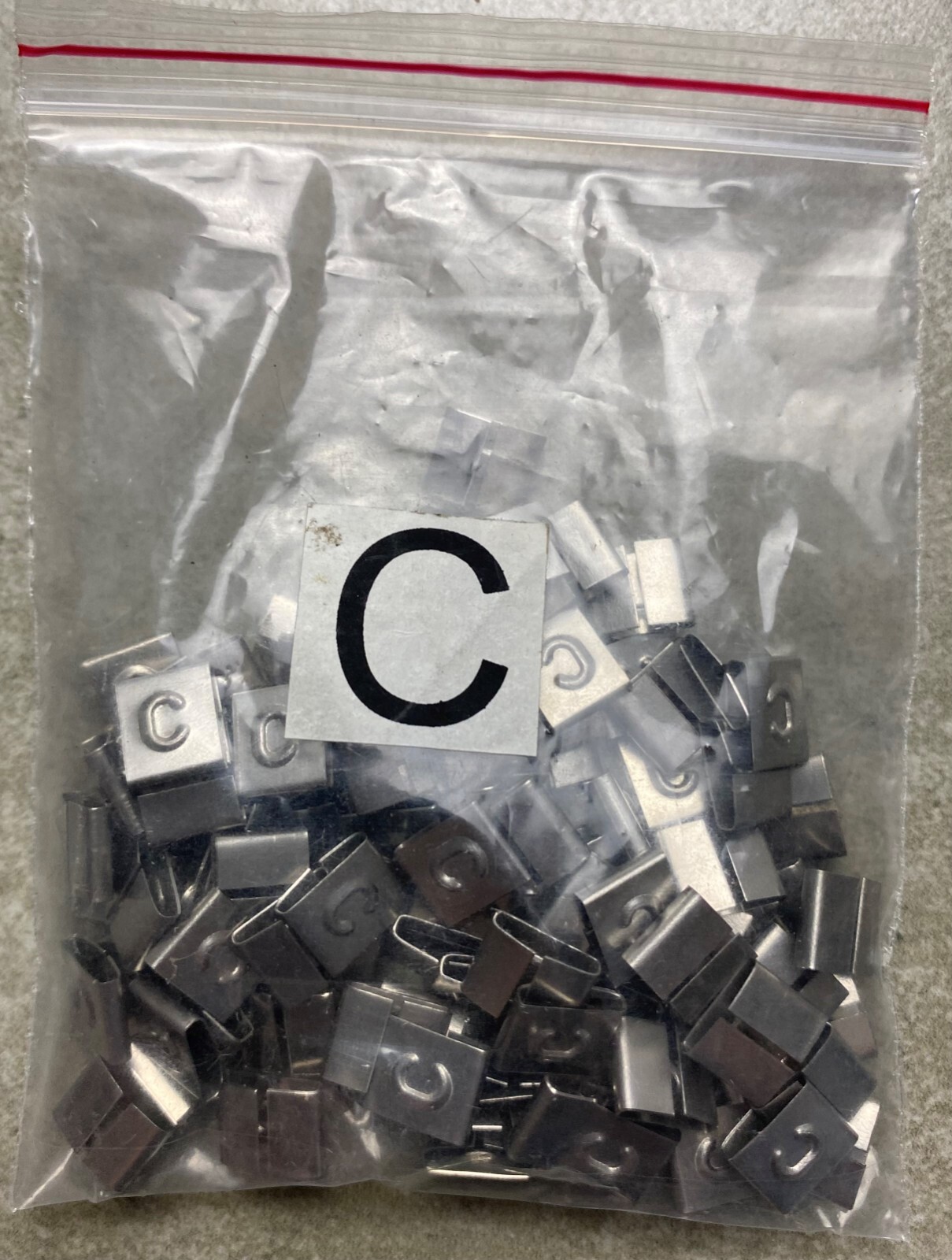 HAYATA ID-C, Stainless Steel Cable Marker 316SS, Symbol “C” , 100 Pc’s Pkt