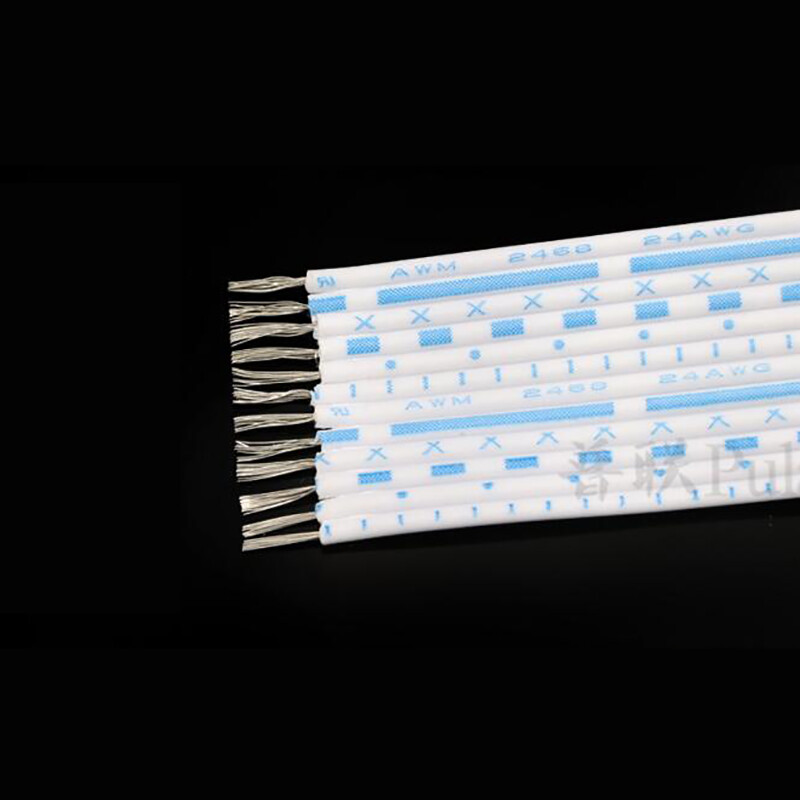 9/7/8/9/10/12 Way Flat Ribbon Cable Hook-up Wire Red-White Blue-White 24 26AWG