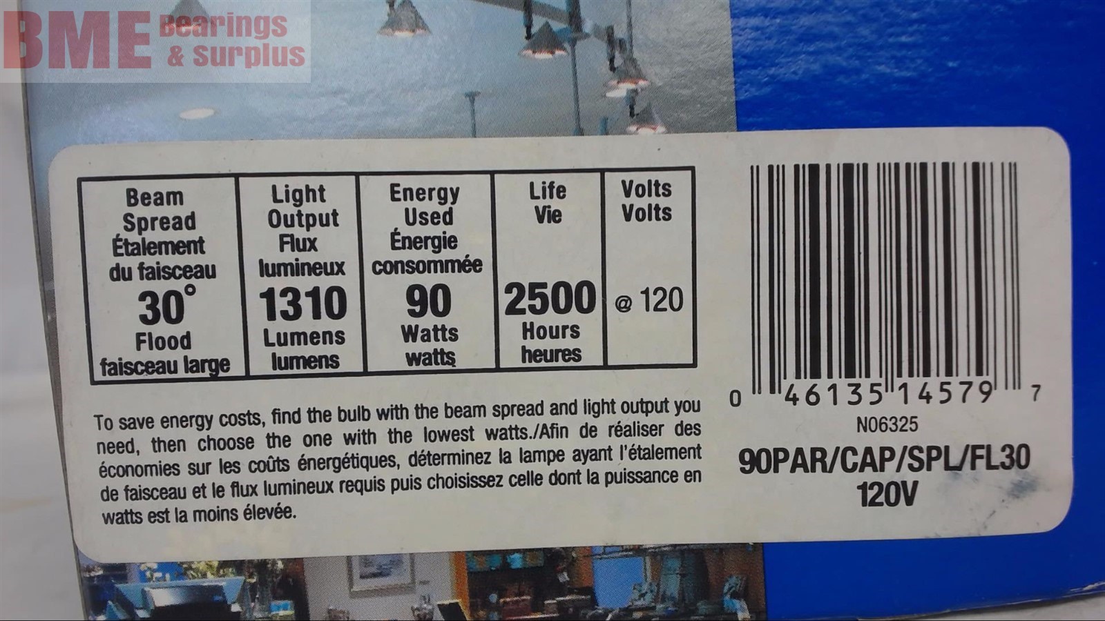 Sylvania Halogen Par 38 Light Bulb 120 Volts, 90 Watts