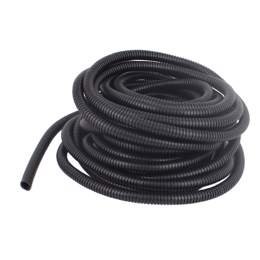 11 M 10×13 mm PVC Flexible Corrugated Conduit Tube for Garden,Office Black