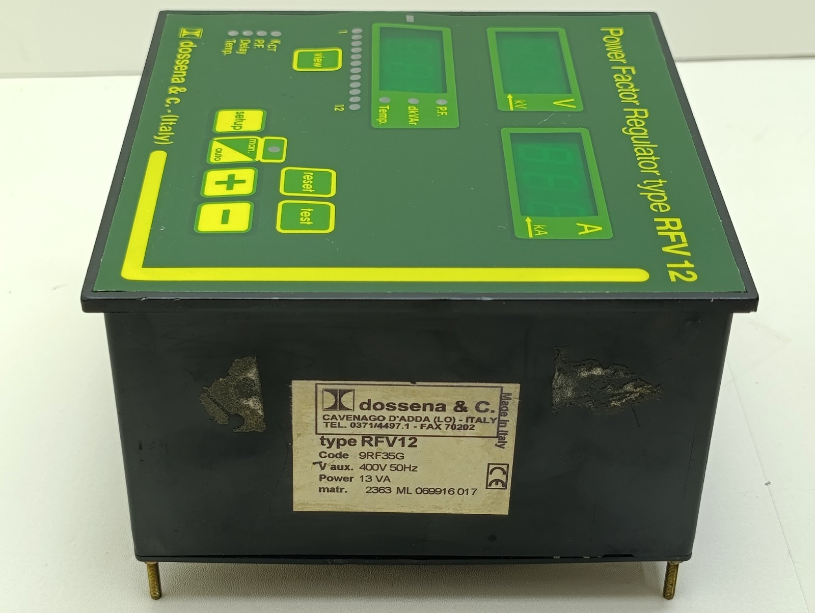 Dossena & C. Automatic Power Factor Regulator Type RFV12 Correction / 400V 50Hz