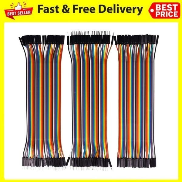 120PCS Dupont Jumper Wire Kit M/M M/F F/F 20cm Breadboard Cables for Arduino