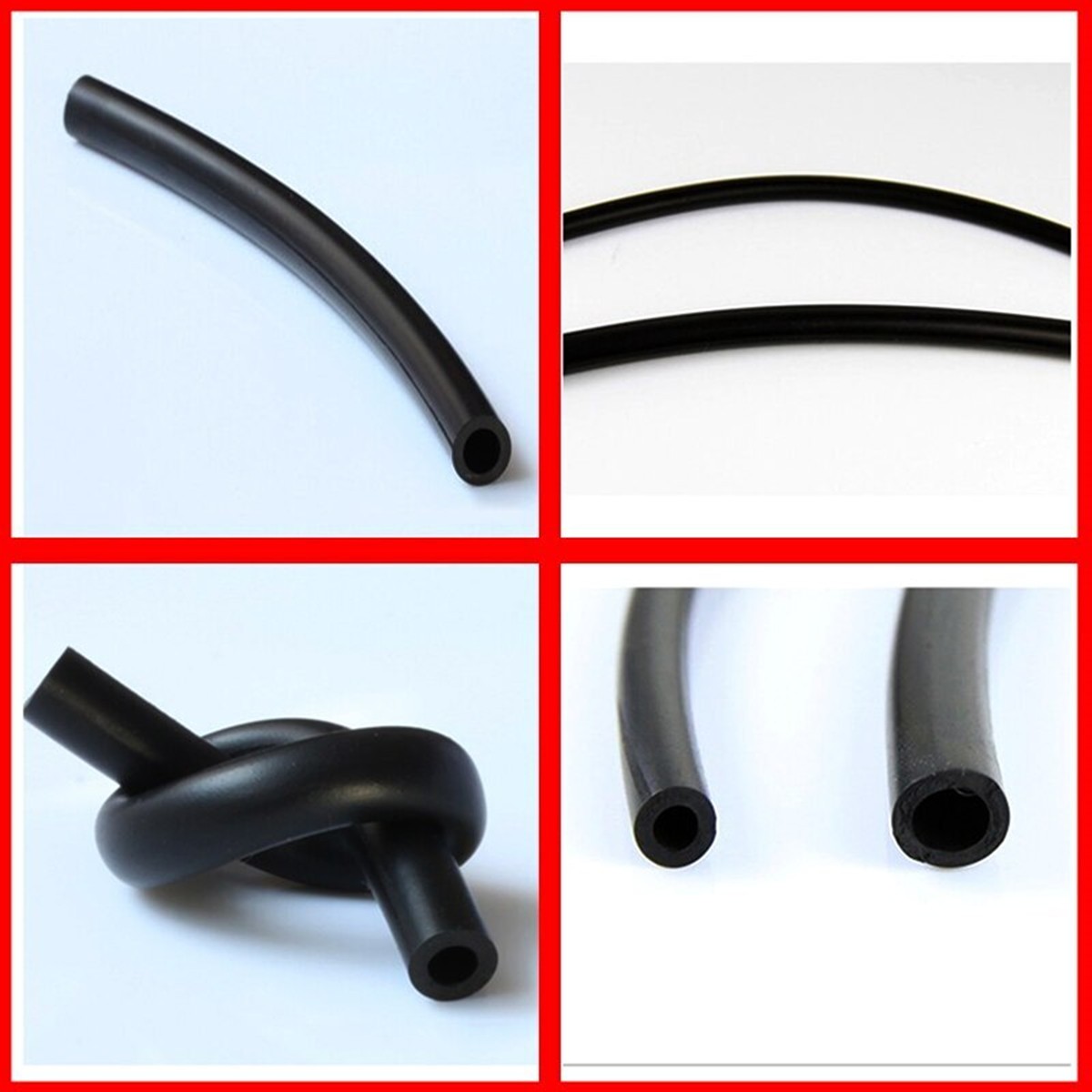 ID:2-12mm OD:4-16mm Viton Hose FKM FPM Viton Hose Oil Resistant 1 Meter