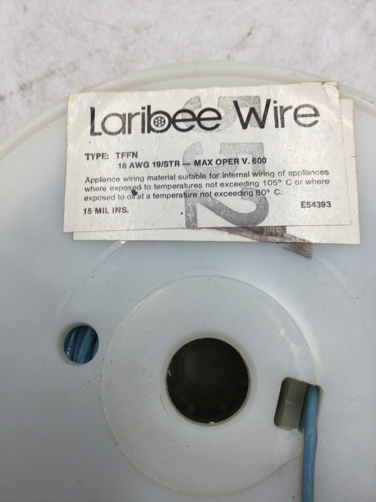 Laribee Wire 16 AWG Stranded TFFN Wire 600 Volt Gasoline and Oil Resistant 500′