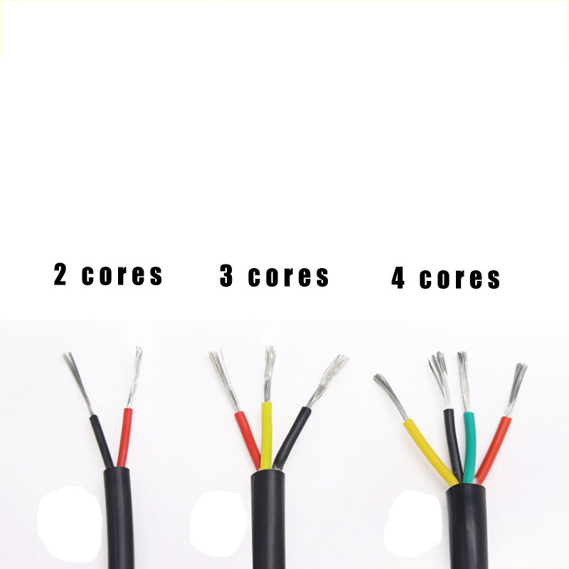 Ultra Flexible Silicone Tinned Copper Wire Electric Cable 2 3 4 Cores Black Red