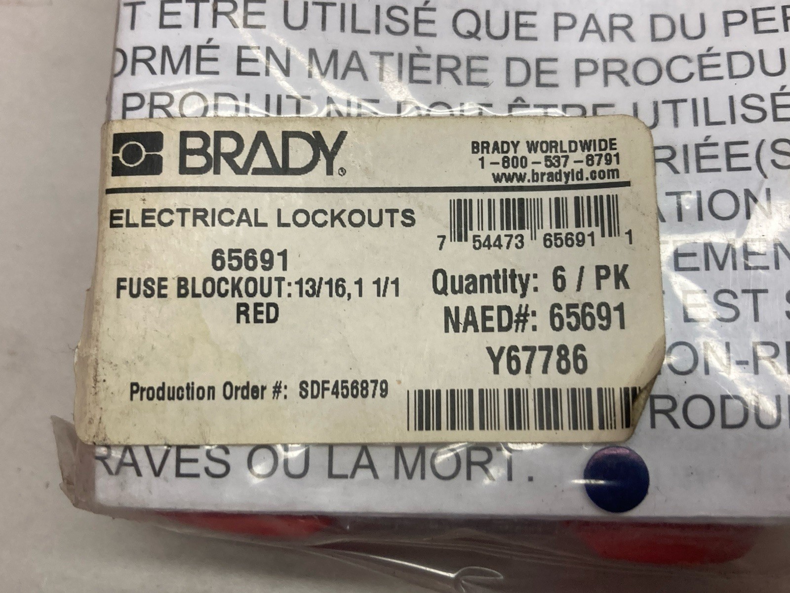 Brady,65691,Electrical Lockouts 6-Pack