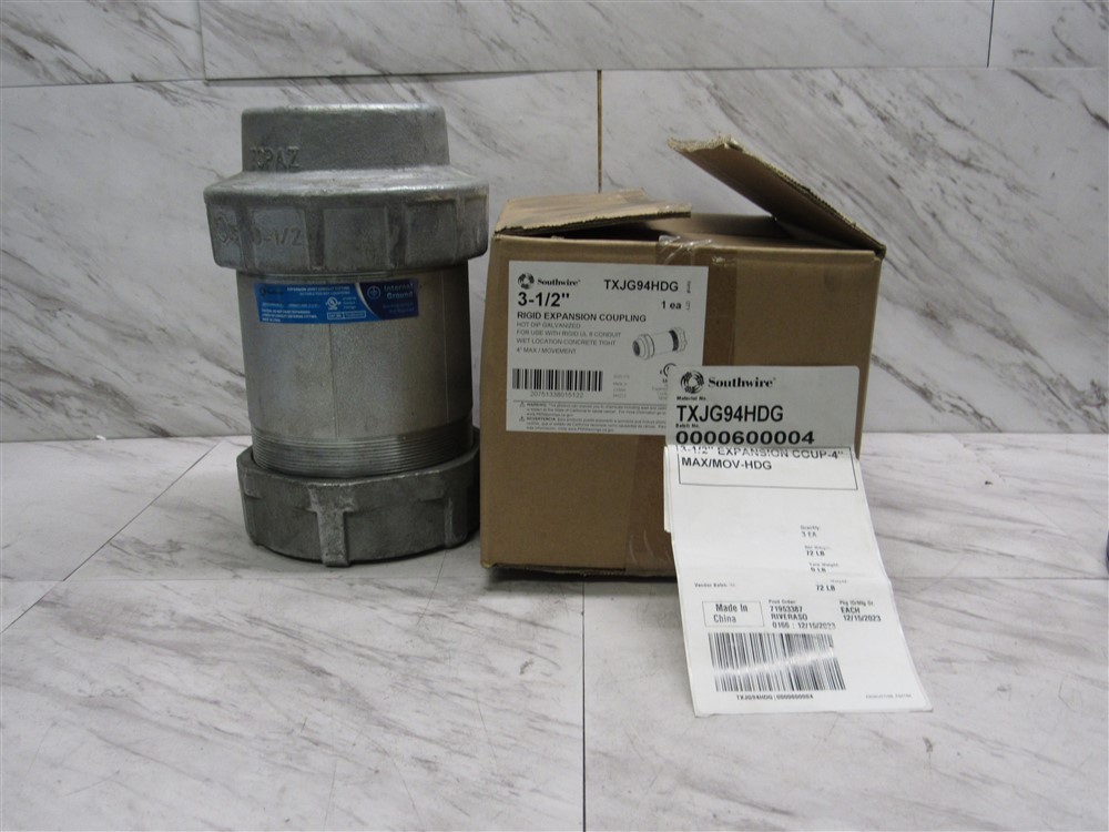 Topaz Expansion Joint Conduit Fitting Internal Ground 3-1/2″ Coupling TXJG94HDG