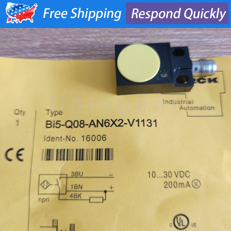 For Turck Bi5-Q08-AN6X2-V1131 Proximity Sensor Switch 10-30VDC 5mm NPN 3Pin