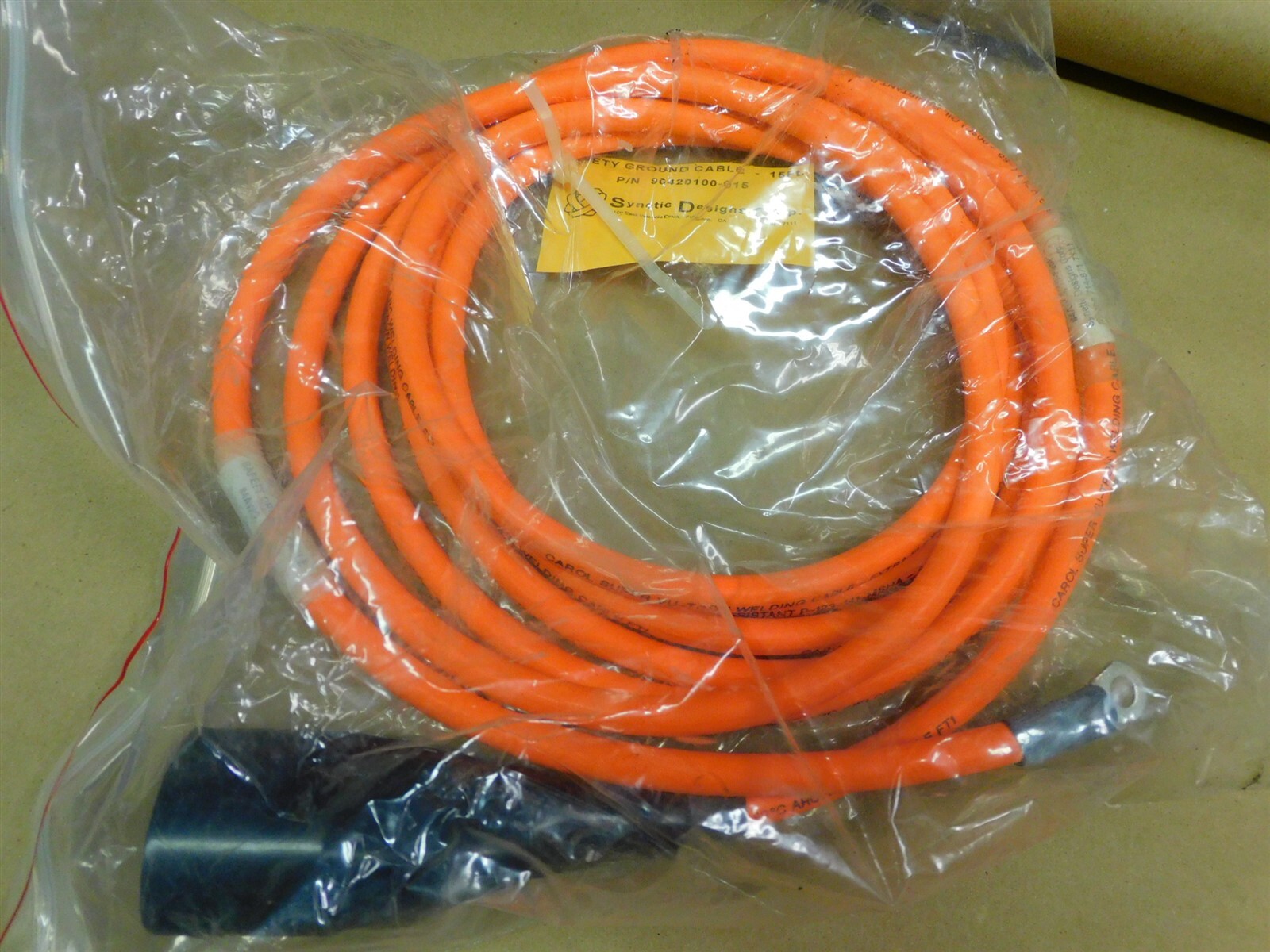 Synthetic Design Corp Safety Ground Cable 90420100-015 NEW 15 ft
