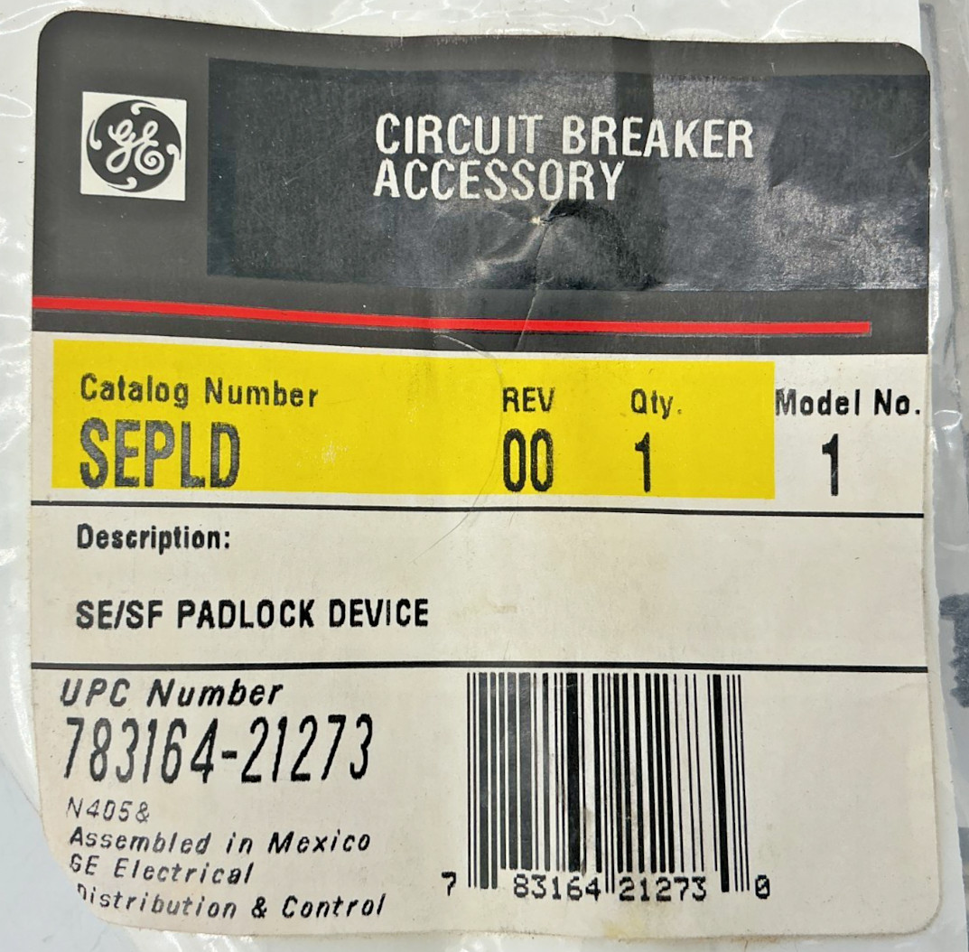 New GE General Electric SEPLD Circuit Breaker Accessory SE/SF Padlock Device