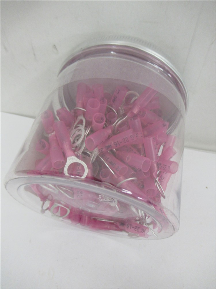 Wirefy 150PCS Heat Shrink Ring Connectors 5/16″ Red 22-16 AWG