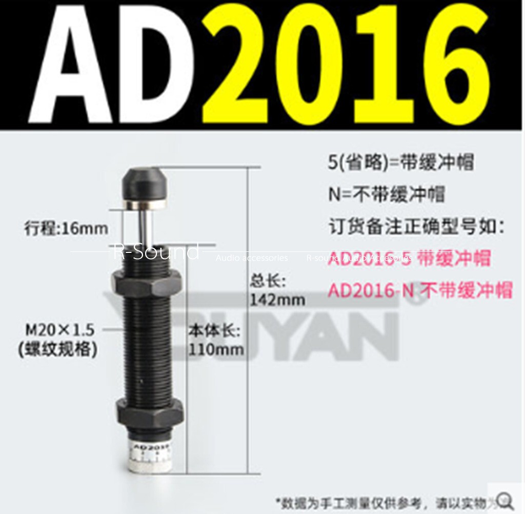 1pc Stroke Oil Pressure Hydraulic Shock Absorber Shock Absorber AD1410-2580-2725