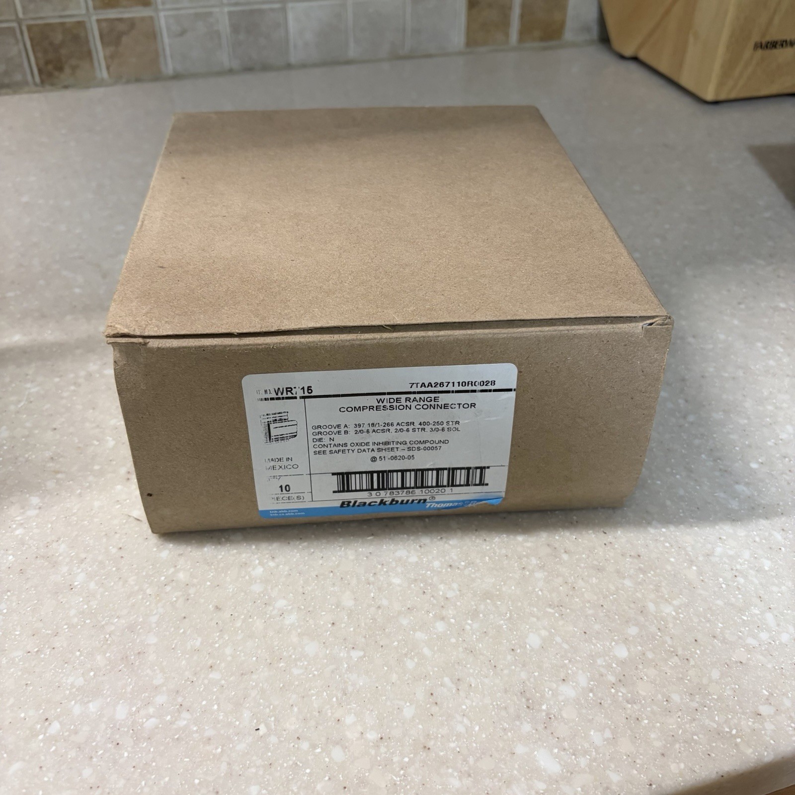 Box Of 10 Blackburn WR-715 Wire Range Compression Connector H-Tap Design