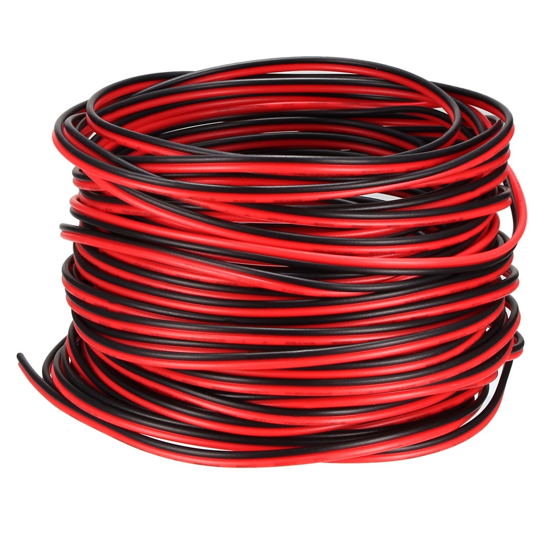 Red Black Wire 2pin Extension Cable Cord 26 AWG Parallel Wire 10M Length