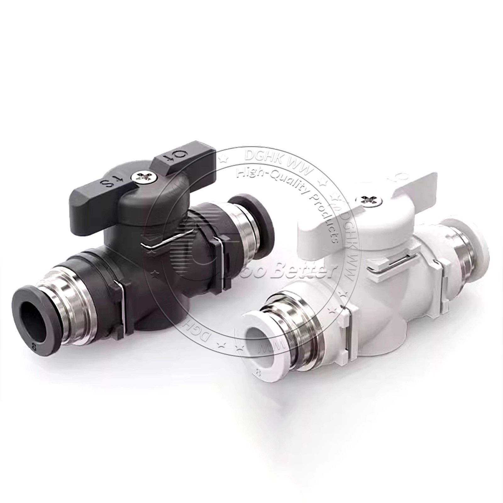 4mm-12mm Push Fit Ball Valve Shutoff Valves Pneumatic Fitting Straight