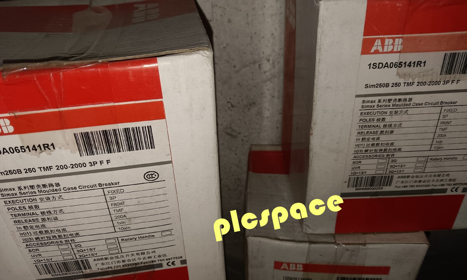 ABB Sin250B 250 TMF200-2000 F F3P 1SDA065141R1 brand new Circuit Breaker