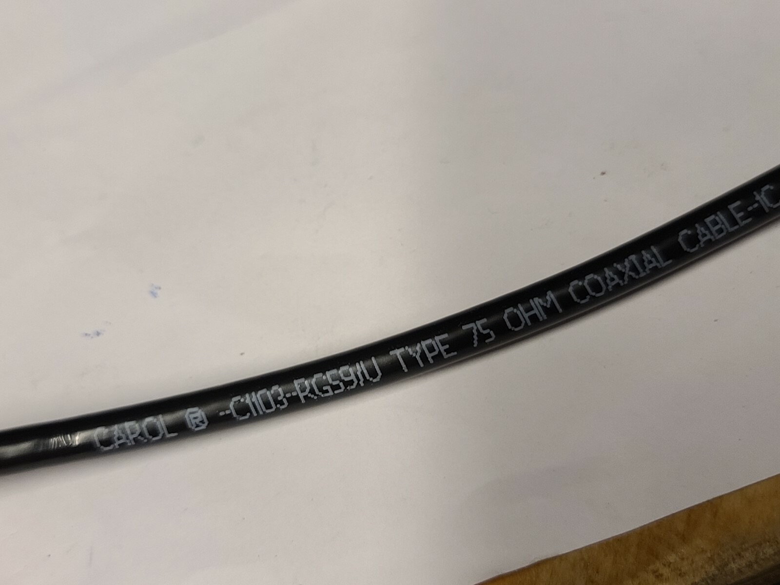 Carol C1103 #22awg RG-59/U Coaxial CCTV Video RF Antenna Camera Cable Black/50ft
