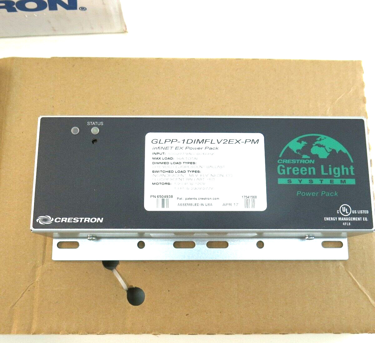 Crestron GLPP-1DIMFLV2EX-PM Green Light Power Pack, 2-Channel 0-10V Dimmer