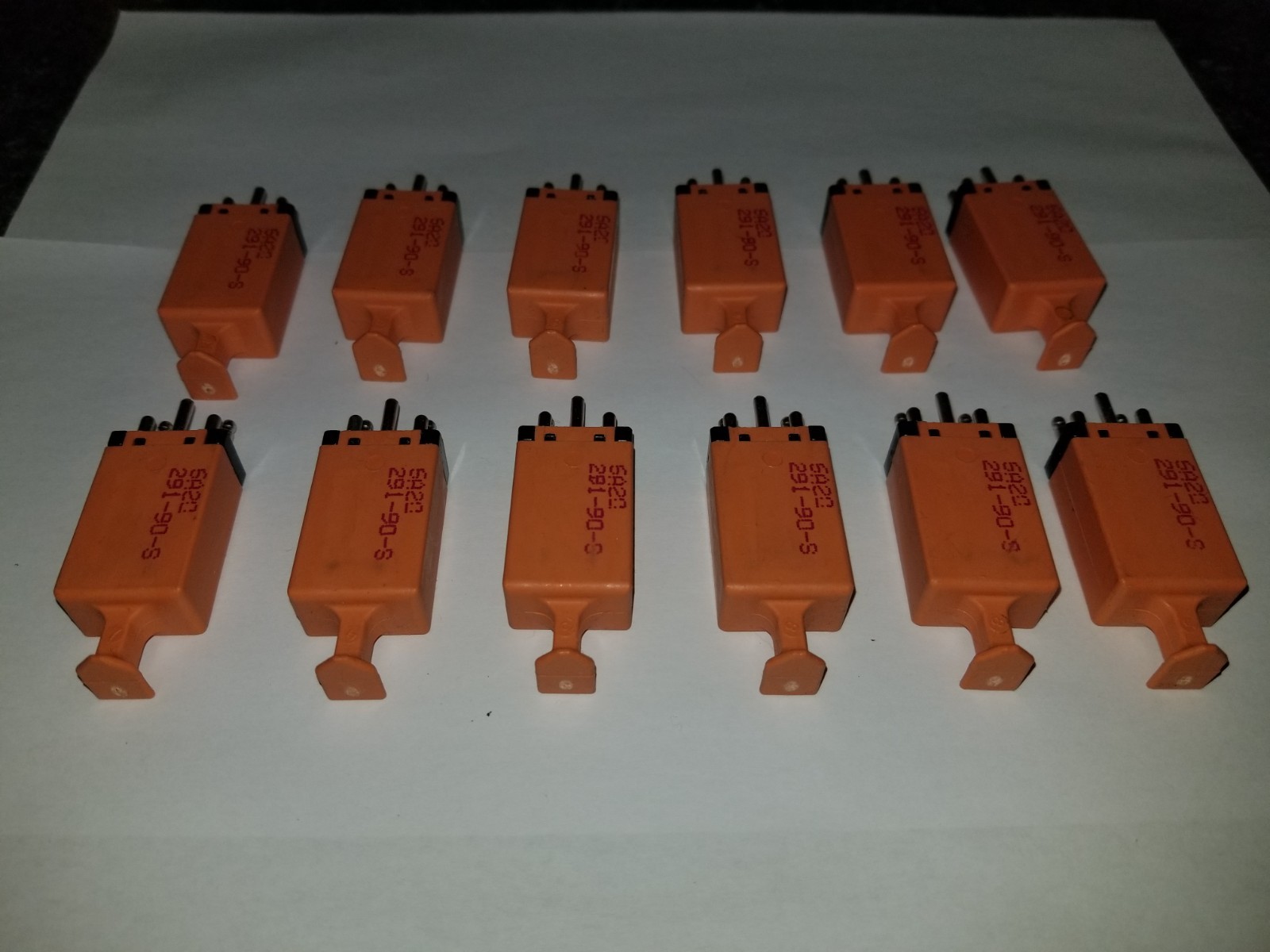 Vintage(Lot of 12) Reliance 6A20 5-Pin Gas Tube Surge Protector Module 291-90-S