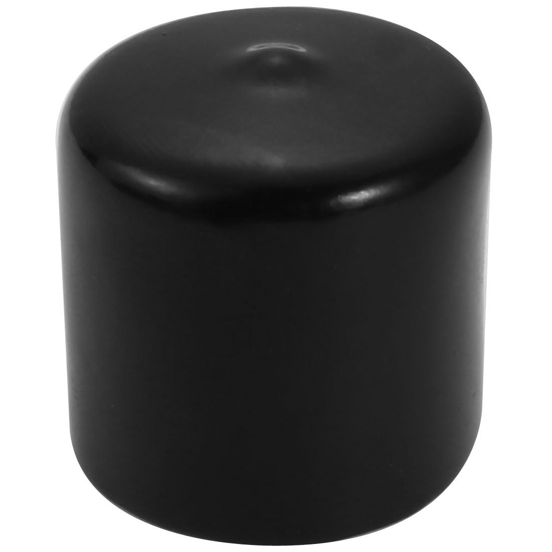 5pcs 30mm Inner Dia PVC Flexible Vinyl Cap Screw Thread Protector Cover Black