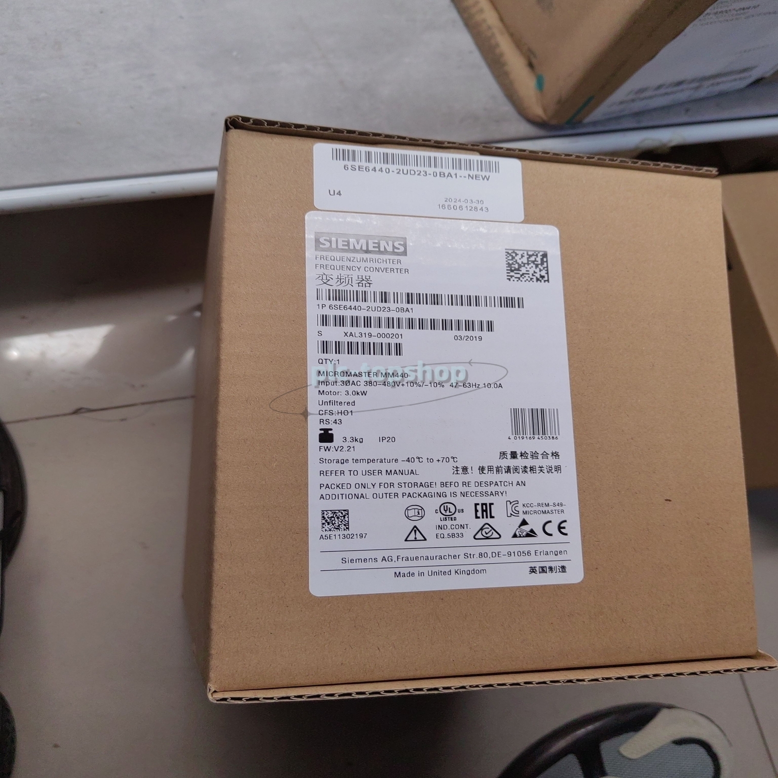Free Tax 1PCS Brand New In Box SIEMENS 6SE6440-2UD23-0BA1 Fast ship PLC