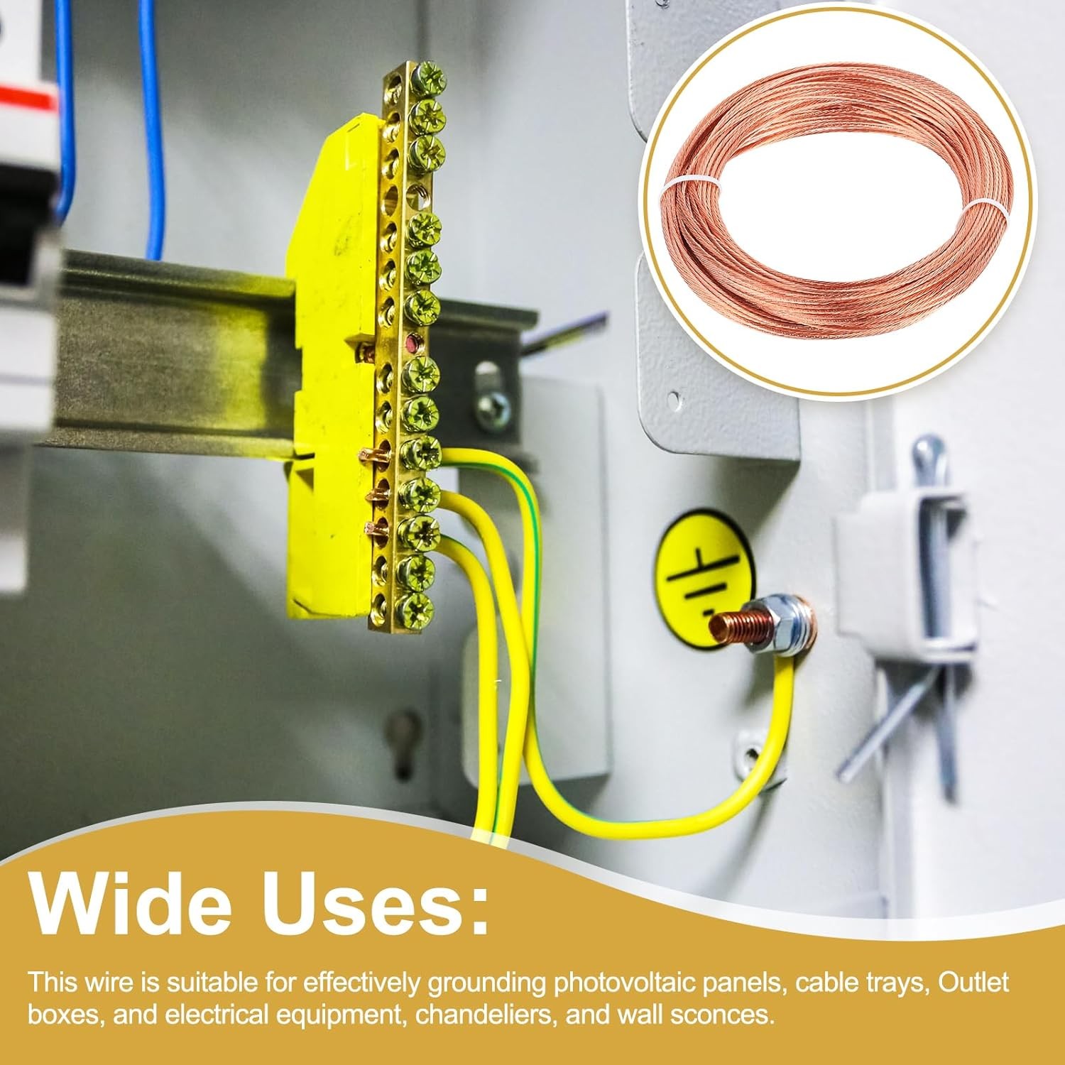 Uxcell 18 Gauge 100 Ft Bare Copper Ground Wire for Electrical Applications