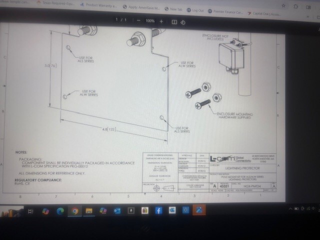L COM HGX-PMT24 Mounting Kit