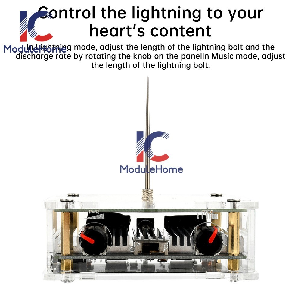 AC110-220V Dual Mode Music Tesla Coil Music Box Artificial Lightning Touchable