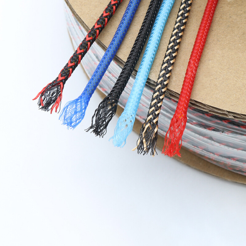PET Expandable Braided Tube Harness Sheath Cable Wire Sleeving Dense 3mm Width