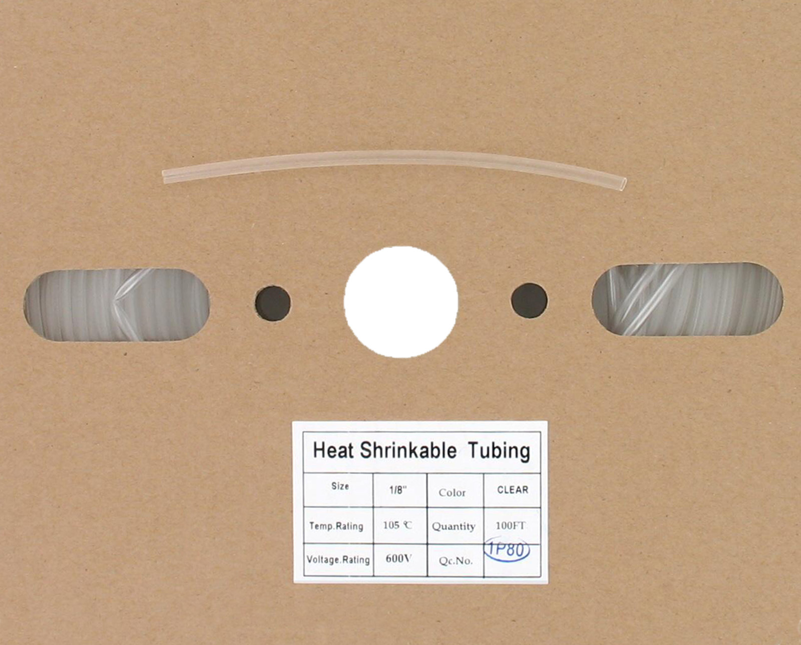 100 Ft 1/8″ ID (3.2mm) Clear Polyolefin 2:1 Heat Shrink Halogen-Free RoHS UL