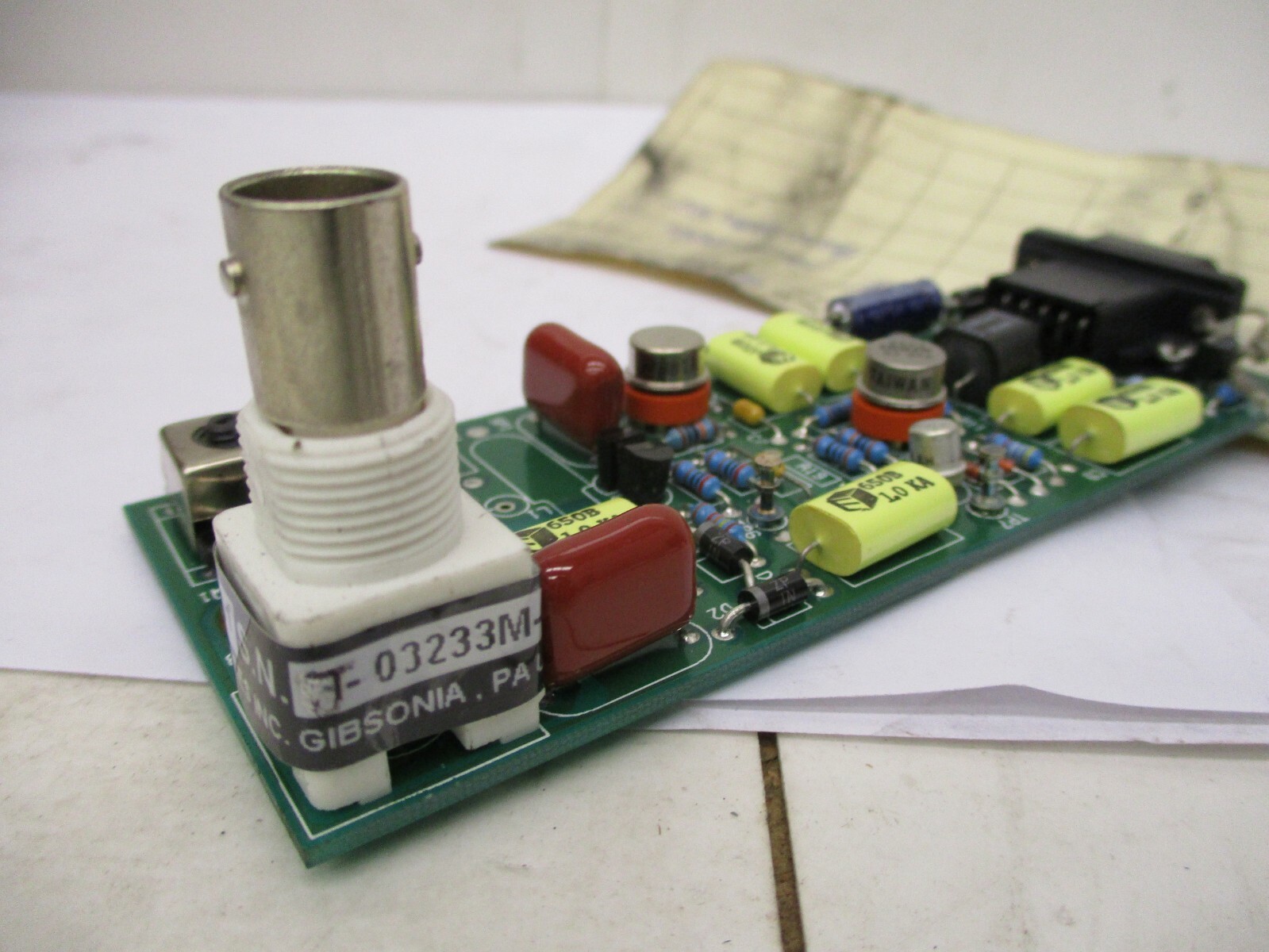 Pre Amplifier Board 1003-1100-01 Pre Amp 50 KHz United Sciences Inc A833AES