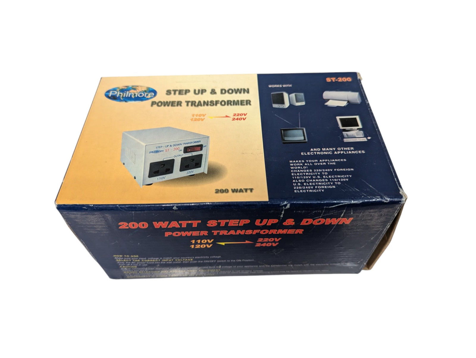 Philmore ST-200 110V To 220V Step Up/Down Transformer NEW- Open Box
