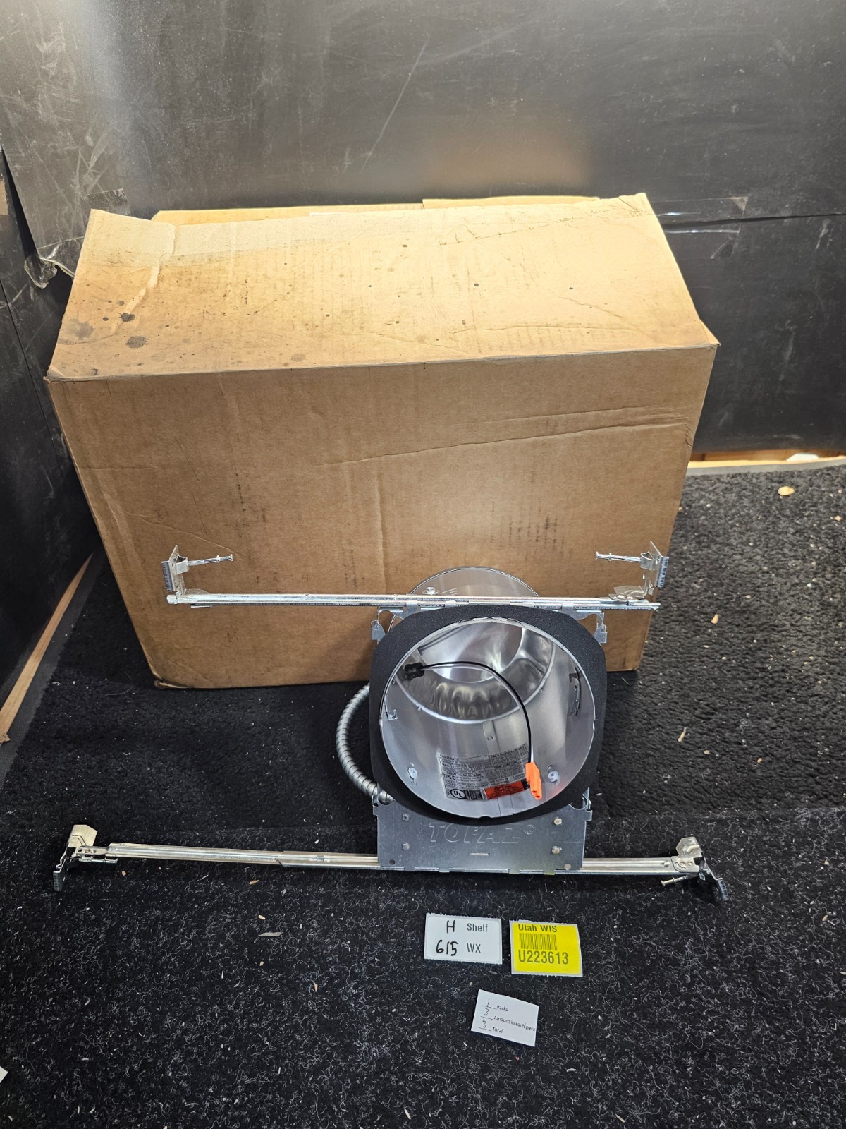(QTY 3) Topaz RH6/NLED/IC/AT-28 6″ New Construction Recessed Downlight Housing