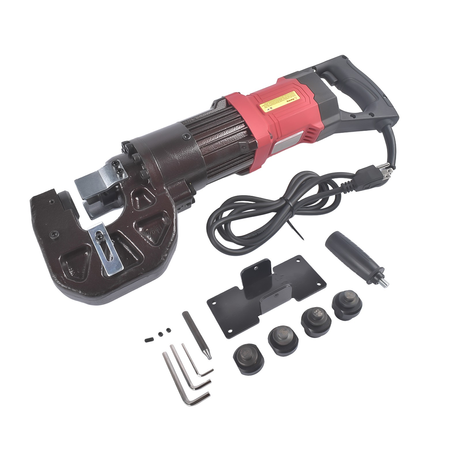 High Power Metal Puncher with 5 Dies&Portable Case for Sheet Metal/Channel Steel