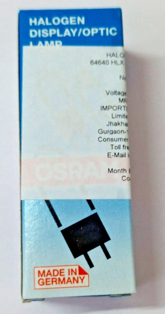OSRAM HLX 24V 150W G6.35 64640 HALOGEN DISPLAY LAMP