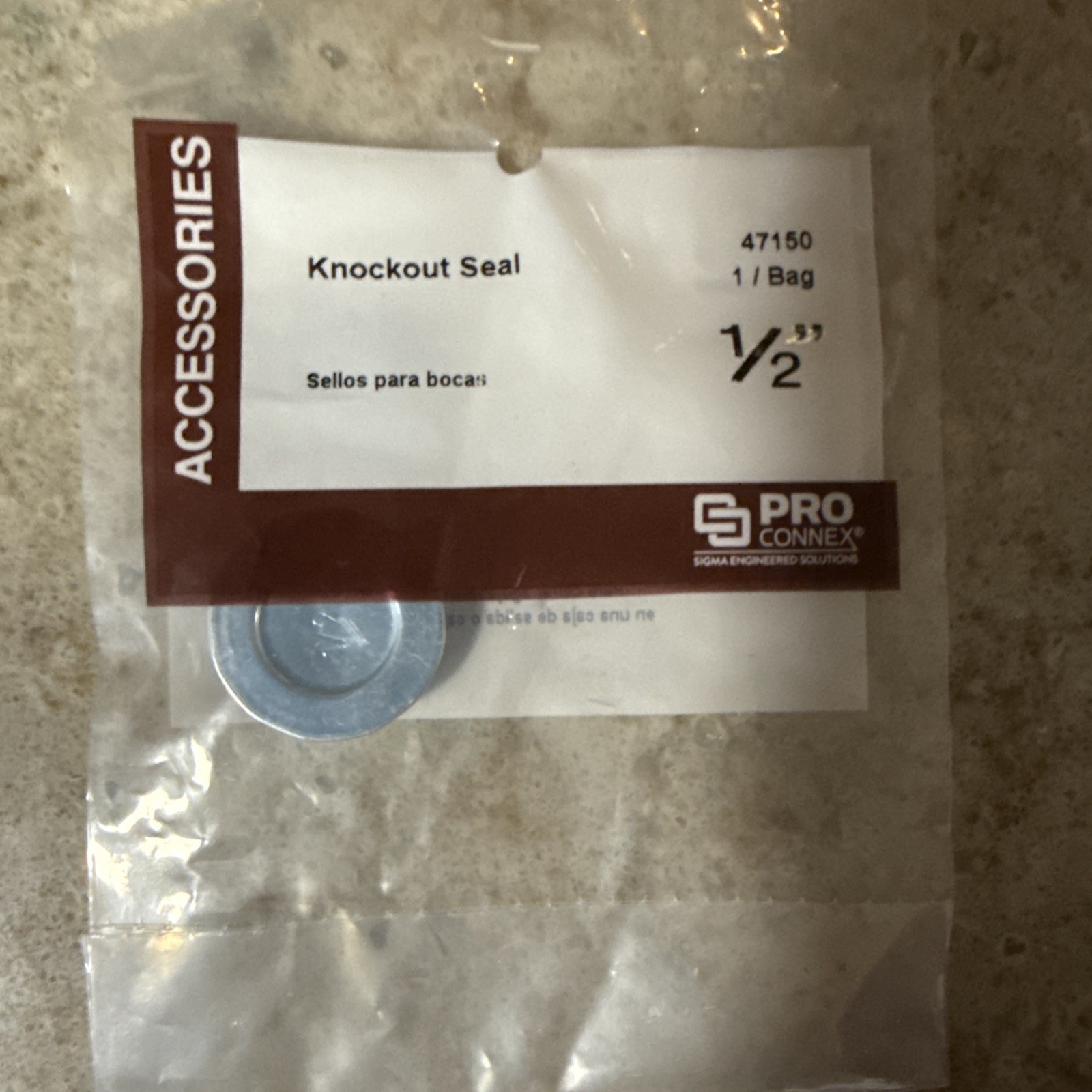 30 Pro Connex 49150 Knockout Seal 1/2″ For Outlet Box or Metal Enclosure