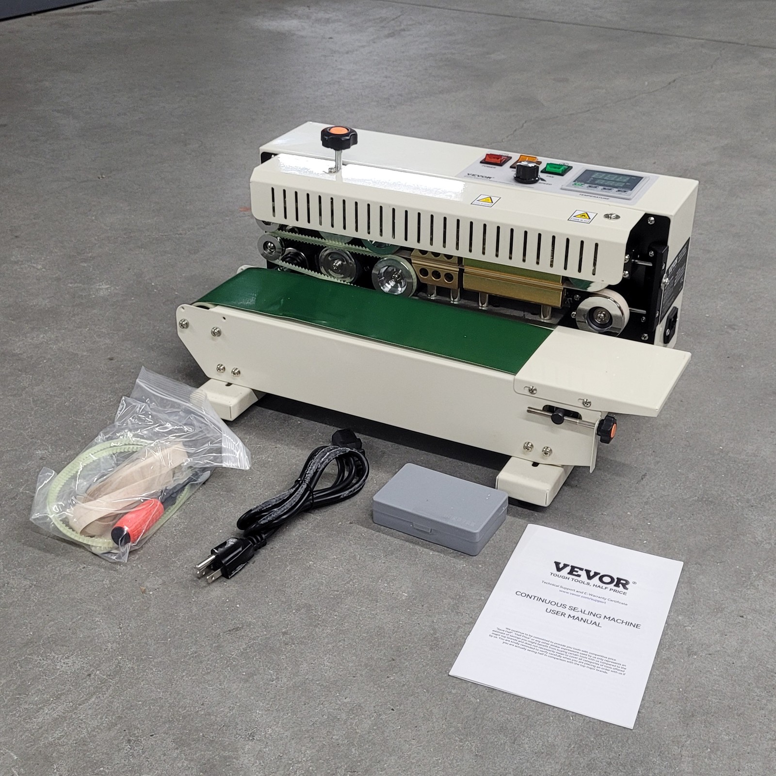 Vevor 900MWP Continuous Bag Band Sealing Machine,110V, 60Hz – NEW