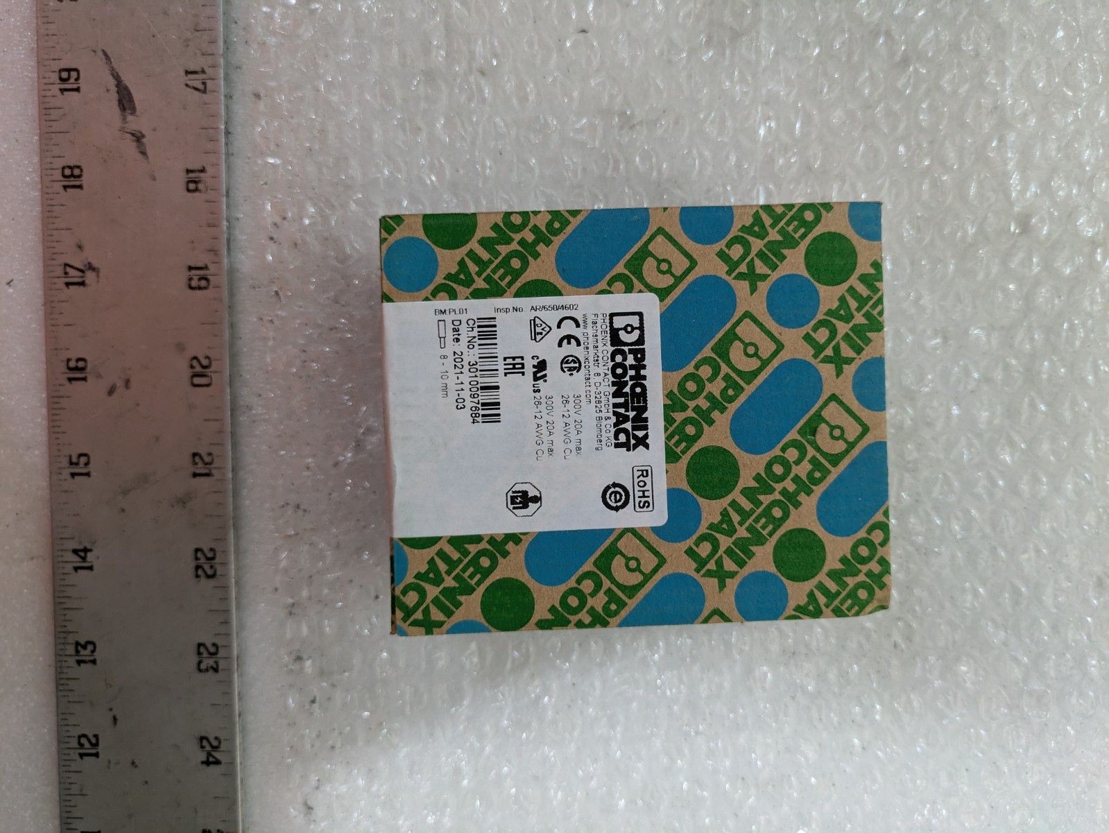 PHOENIX CONTACTPHOENIX CONTACT PTFIX 12×2,5 GY 3273286 (BOX OF 8)
