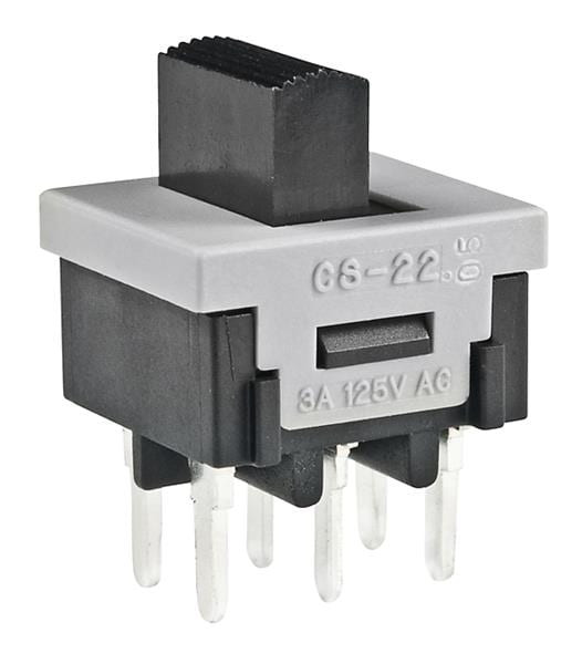 4Pcs CS22BNW03 Slide Switches DPDT ON-NONE-ON 3A