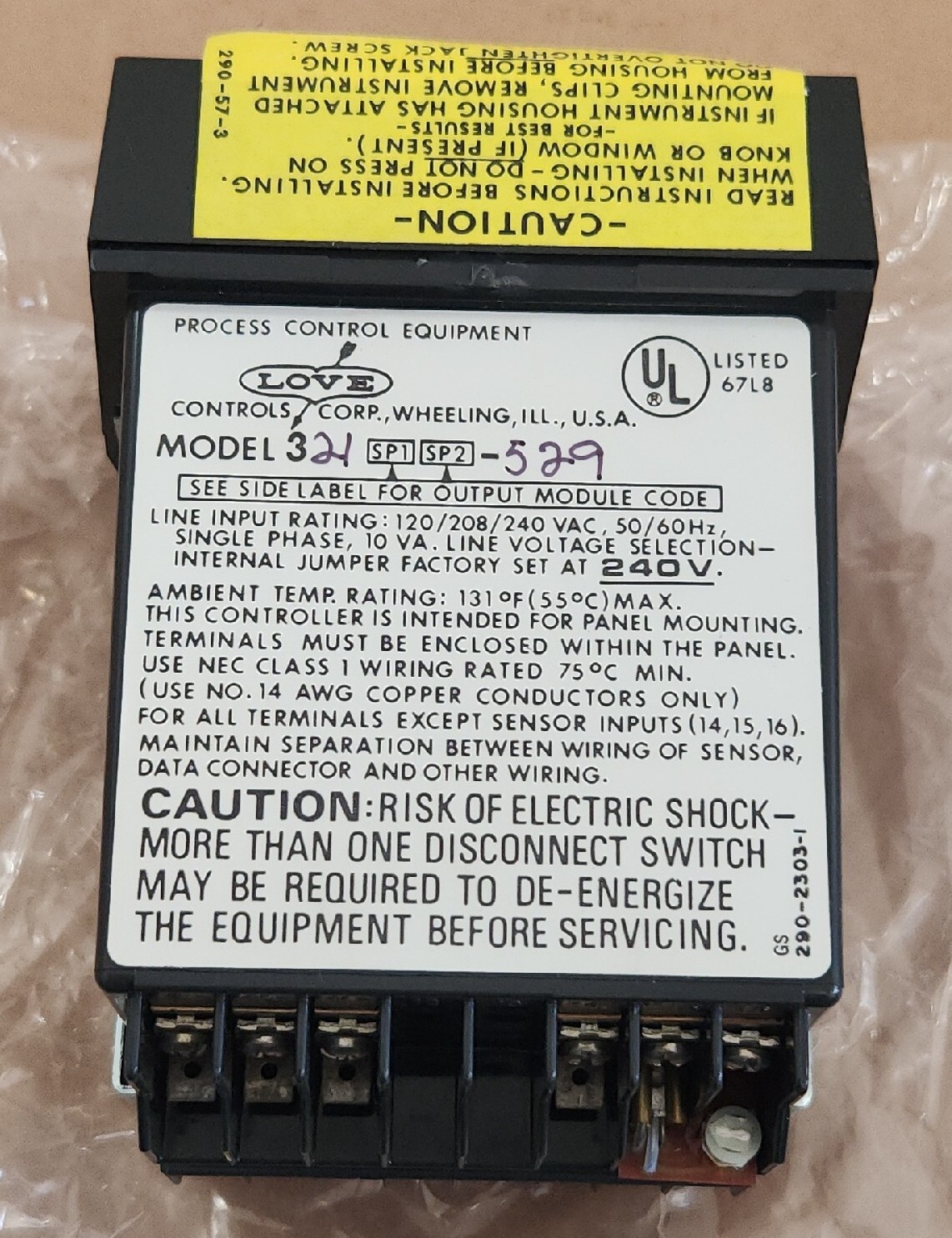 *NEW* Dwyer Love Controls 321-SP1-SP2-529 Temperature Controller Self Tune Plus
